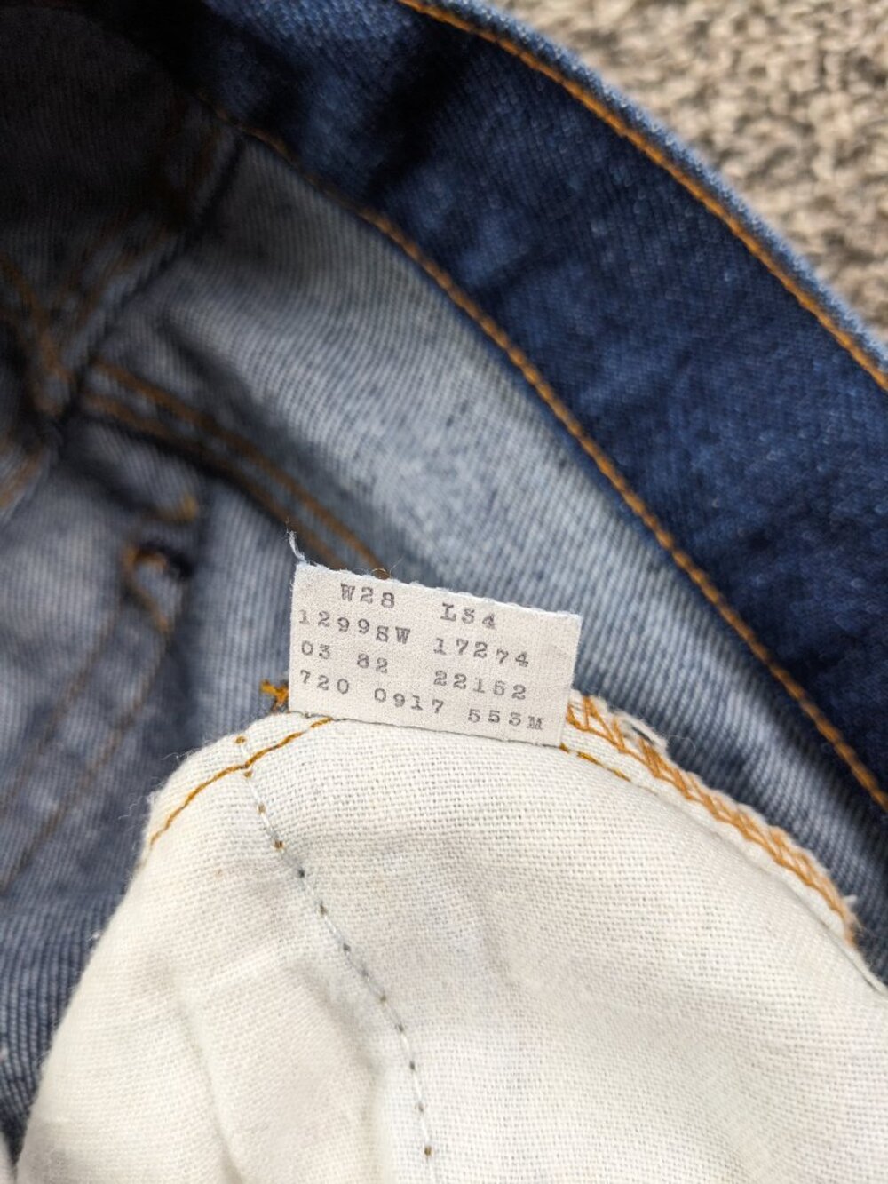 Vintage 80s Levis 720 Jeans 28x34 High Rise Dark Wash Student Fit 1982 USA Made - Picture 4 of 13